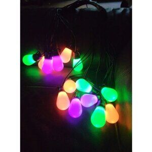 Smart Outdoor String Lights, RGBIC Warm White 96ft (2 Ropes of 48ft)